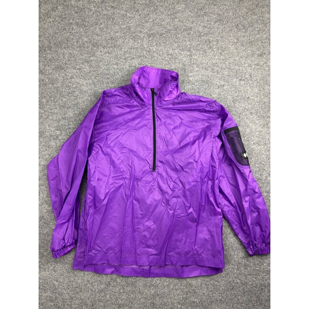 Vintage‎ Columbia Windbreaker Jacket Women's Medium Purple 1/2 Zip Pullover